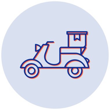 Teslimat. Web simgesi basit illüstrasyon