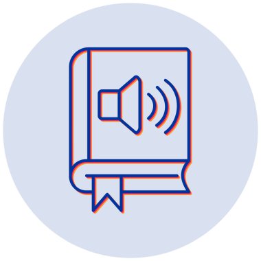 Ses kitabı. Web simgesi basit illüstrasyon