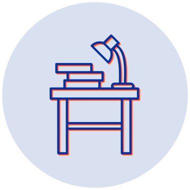 Masa. Web simgesi basit illüstrasyon