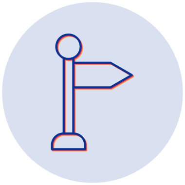 Yön tabelası. Web simgesi basit illüstrasyon