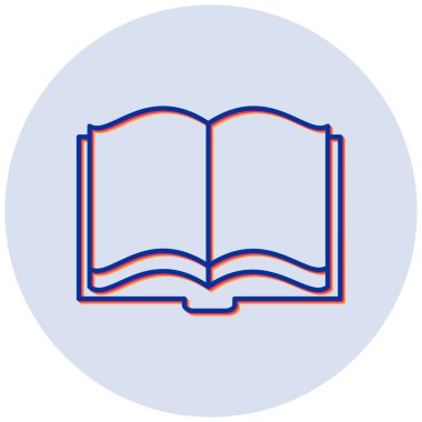 Açık kitap. Web simgesi basit illüstrasyon