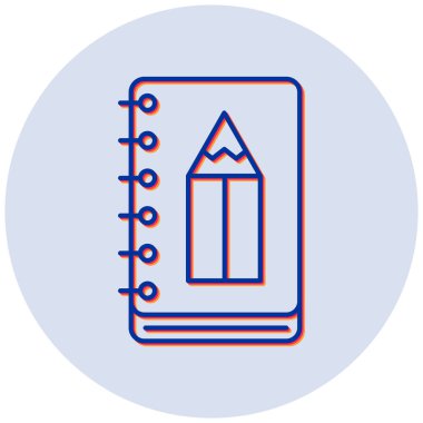 Taslak kitabı. Web simgesi basit illüstrasyon