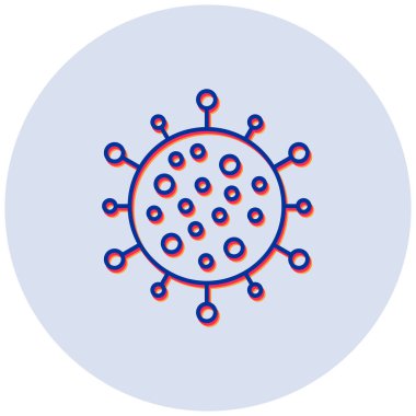 Covid-19 virüsü. Web simgesi basit tasarım