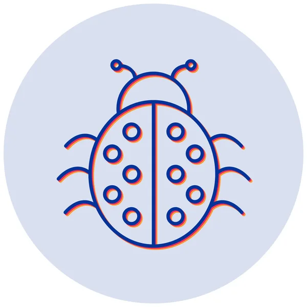 Coccinelle Icône Web Illustration Simple — Image vectorielle