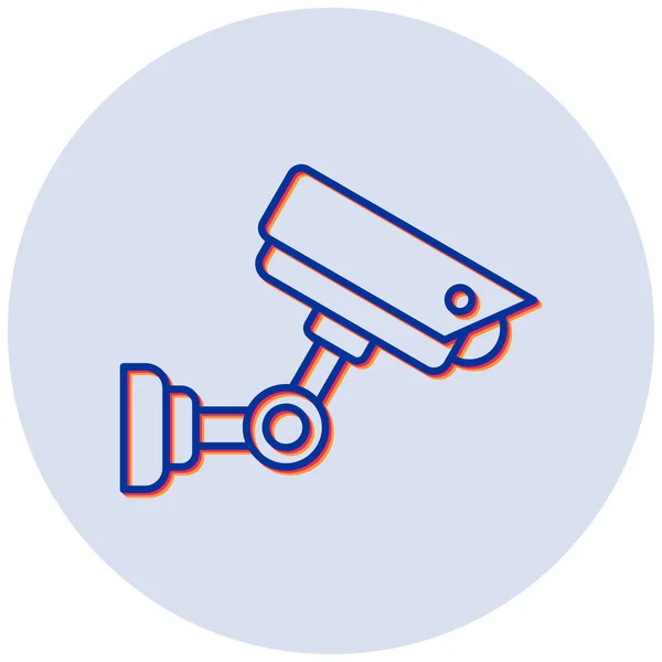 Telecamera Sicurezza Semplice Illustrazione — Vettoriale Stock