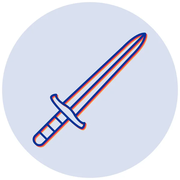 Espada Ícone Web Ilustração Simples —  Vetores de Stock