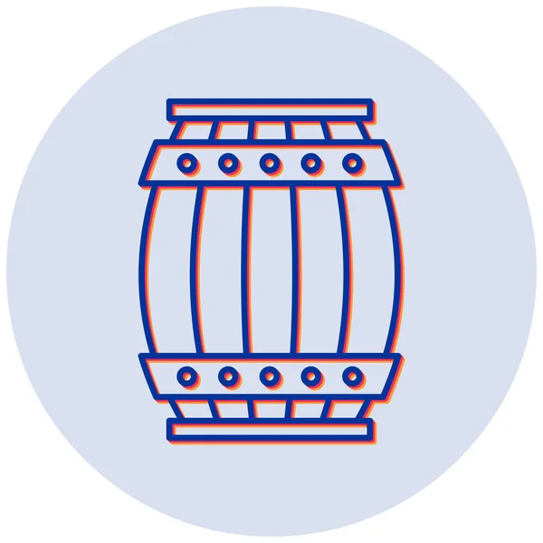 Beer Barrel Simple Design — Stock Vector