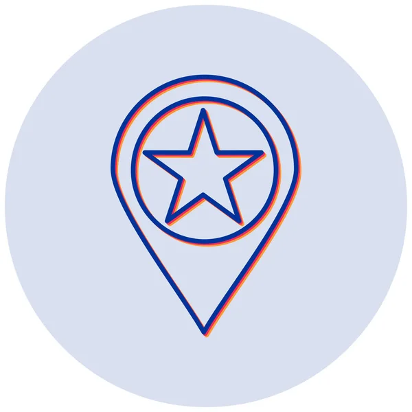 Localisation Des Étoiles Icône Web Illustration Simple — Image vectorielle