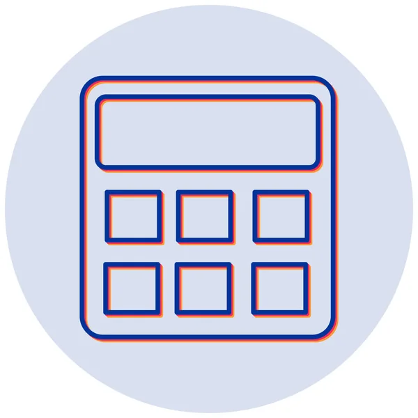 Taschenrechner Web Symbol Einfache Illustration — Stockvektor