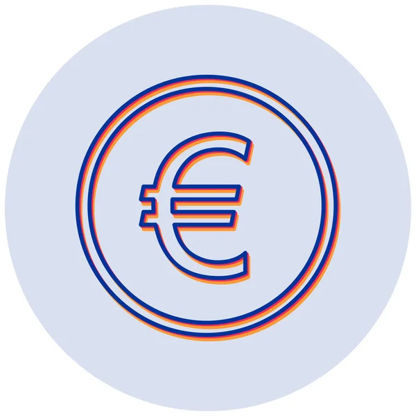 Euro Sign Icône Web — Image vectorielle