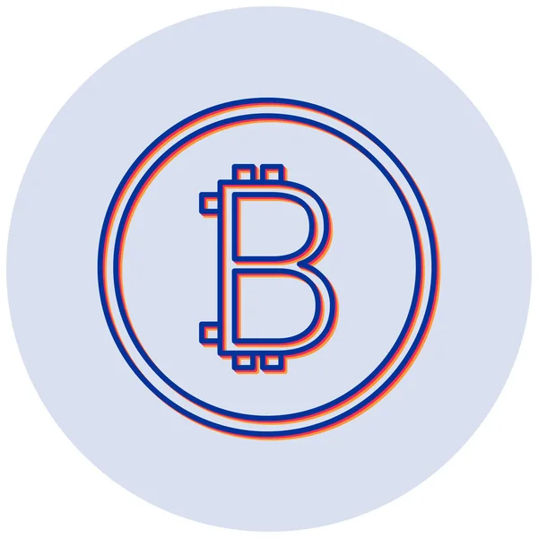 Bitcoin Vektor Ikon Modern Egyszerű Design — Stock Vector