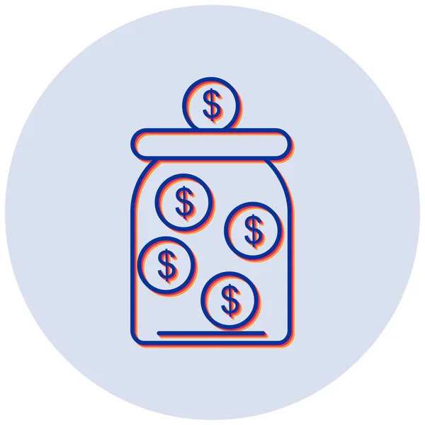 Dollars Web Icon Simple Illustration — Stock Vector