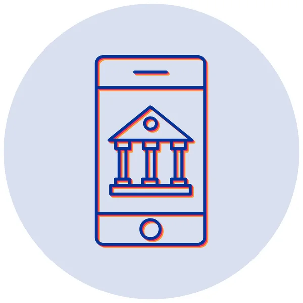Мобільний Банкінг Векторна Іконка Сучасного Простого Дизайну — стоковий вектор