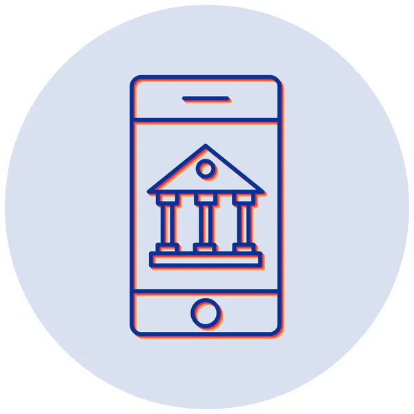 Mobiel Bankieren Vector Icoon Modern Eenvoudig Ontwerp — Stockvector