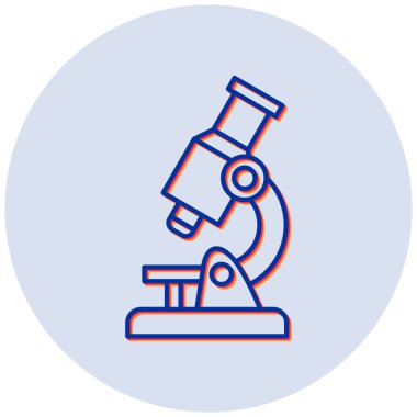 Mikroskop. Web simgesi basit illüstrasyon