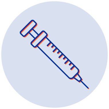 Şırınga. Web simgesi basit illüstrasyon