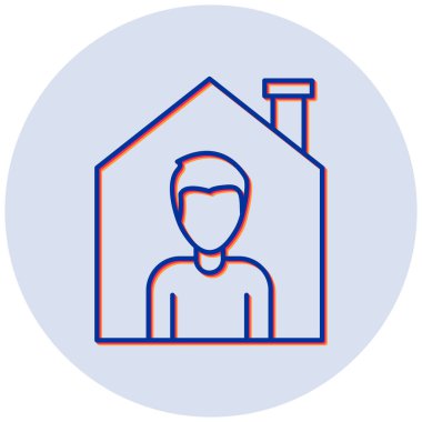 izolasyon simgesinin vektör illüstrasyonu