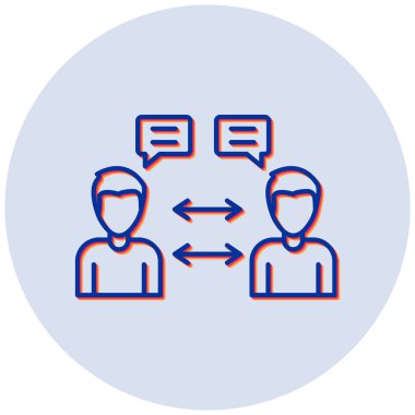 İletişim simgesi vektör illüstrasyonu