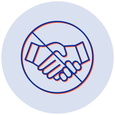 Tokalaşmak yok. Web simgesi basit illüstrasyon