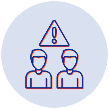 Kalabalıktan Uzak durma simgesinin vektör illüstrasyonu