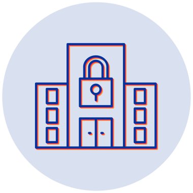 Kilitlenme. Web simgesi basit illüstrasyon