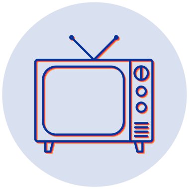 Televizyon. Web simgesi basit illüstrasyon
