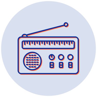 radyo düz vektör simgesi