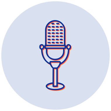 Mikrofon. Web simgesi basit tasarım