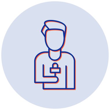 Doktor. Web simgesi basit illüstrasyon