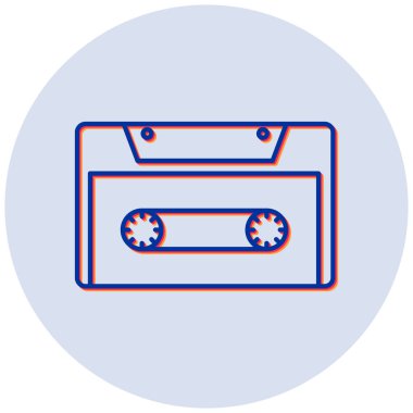 Kaset. Web simgesi basit illüstrasyon