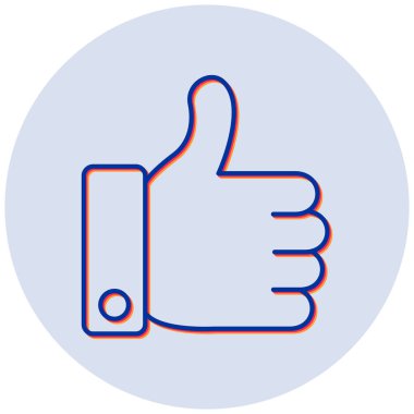 Başparmak yukarı. Web simgesi basit illüstrasyon