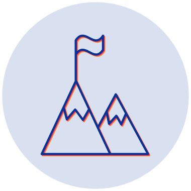 dağ simgesi, vektör illüstrasyonu basit tasarım 