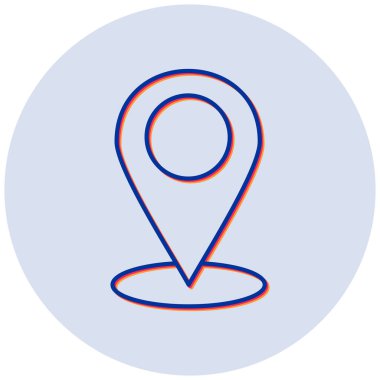 konum. Web simgesi basit illüstrasyon