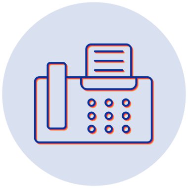 Faks makinesi. Web simgesi basit illüstrasyon