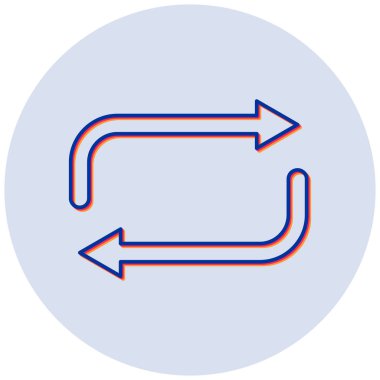 Tekrar et. Web simgesi basit illüstrasyon