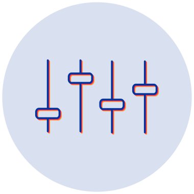 Dengeleyici. Web simgesi basit tasarım