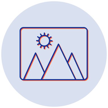 Fotoğraf simgesinin vektör illüstrasyonu