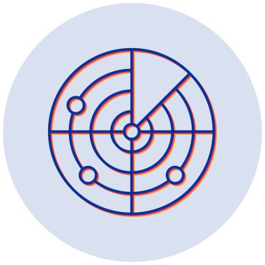 Radar. Web simgesi basit illüstrasyon