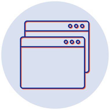 Sekmeler. Web simgesi basit illüstrasyon