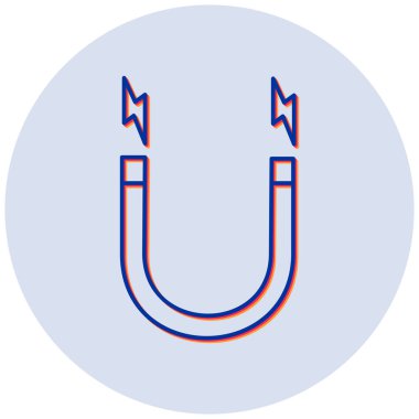 Mıknatıs Web simgesi basit illüstrasyon