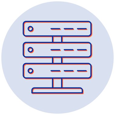 Sunucu. Web simgesi basit illüstrasyon