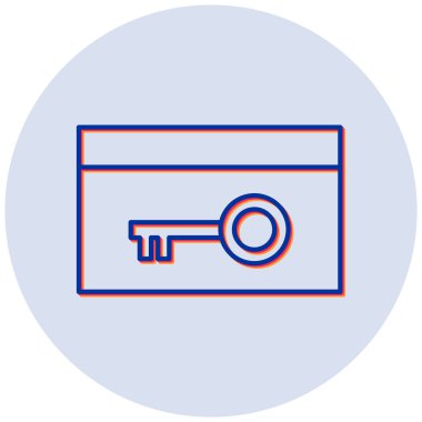 anahtar kartı simge vektör çizim