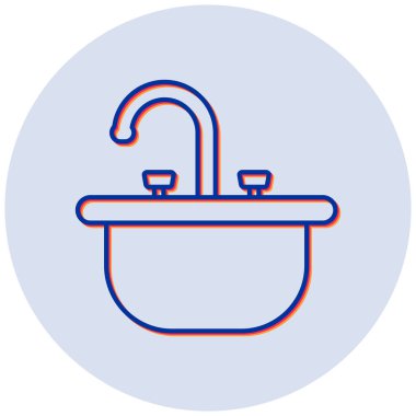 Lavabo. Web simgesi basit tasarım