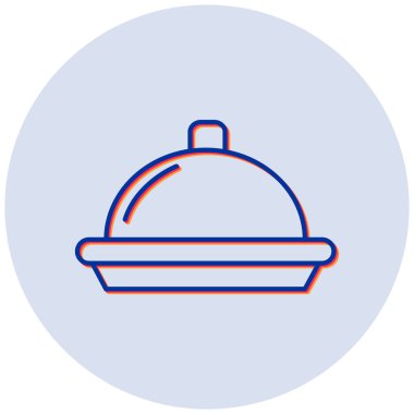 Yemek tepsisi. Web simgesi basit tasarım