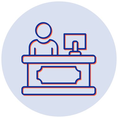 Resepsiyon ikonu. vektör illüstrasyonu