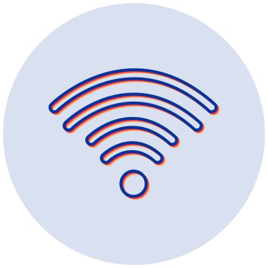 Kablosuz. Web simgesi basit illüstrasyon