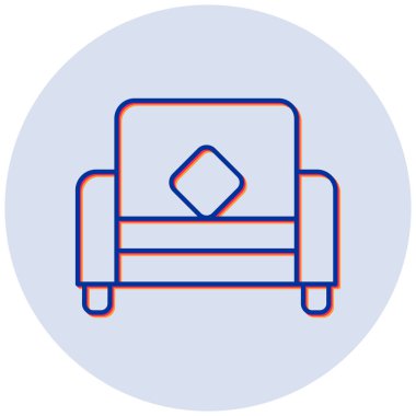 Kanepe. Web simgesi basit illüstrasyon