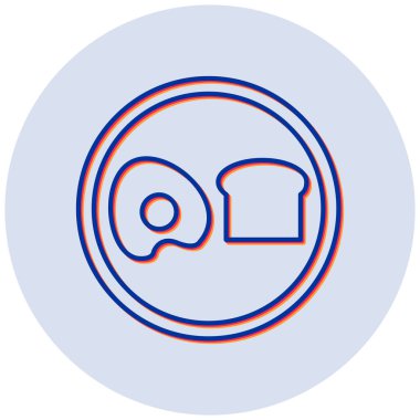 Kahvaltıda. Web simgesi basit tasarım