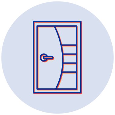 Oda Kapısı. Web simgesi basit illüstrasyon