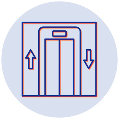 Asansör simgesinin vektör çizimi